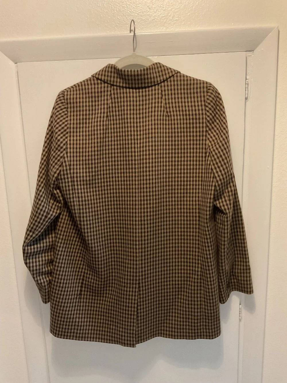 Madewell, Brown and Camel Checkered Blazer, Size Small